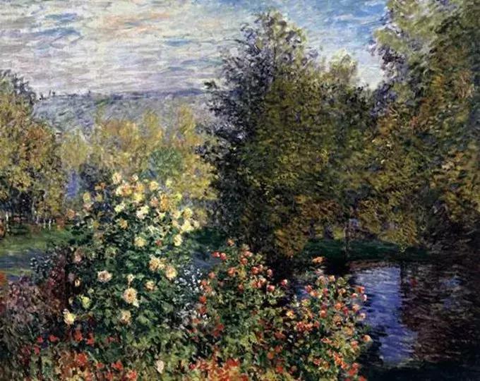 莫奈油画里的花园,莫奈油画里的梦幻花园