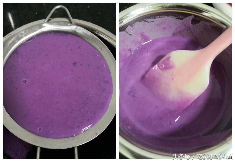 紫薯慕斯甜品,紫薯酸奶慕斯