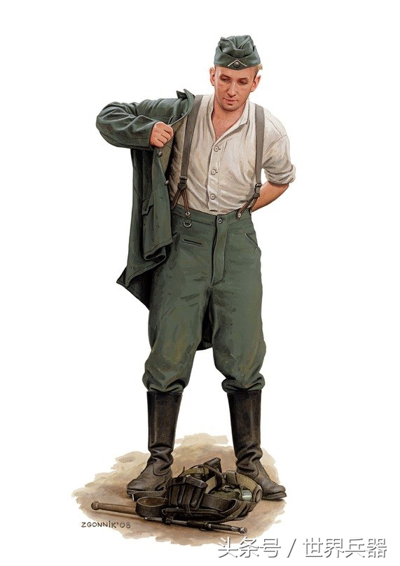 波波沙冲锋枪德军缴获版,二战德军正面图画