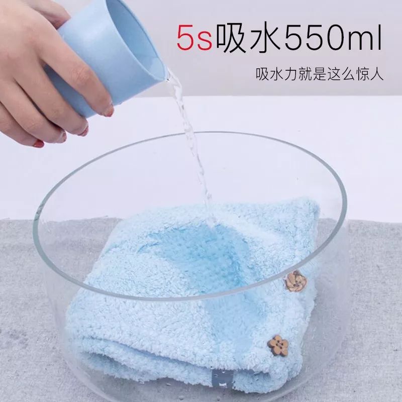 电吹风导致头发干枯、分叉！有了这个微米级日本干发帽，不伤发不掉毛，3分钟头发就干了