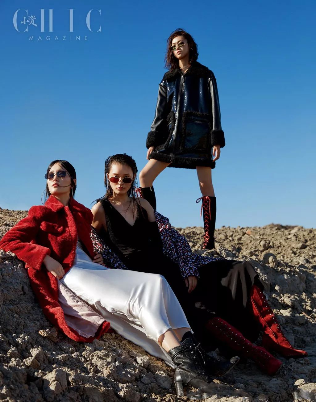 雎晓雯和国外模特拍广告,超模雎晓雯穿搭