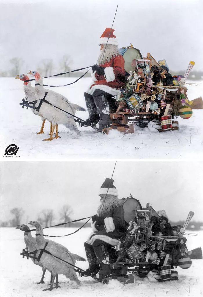 毫无ps痕迹的珍贵老照片,彩照变黑白老照片