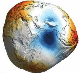 地球三极南极北极珠穆朗玛峰海沟,地球高低差