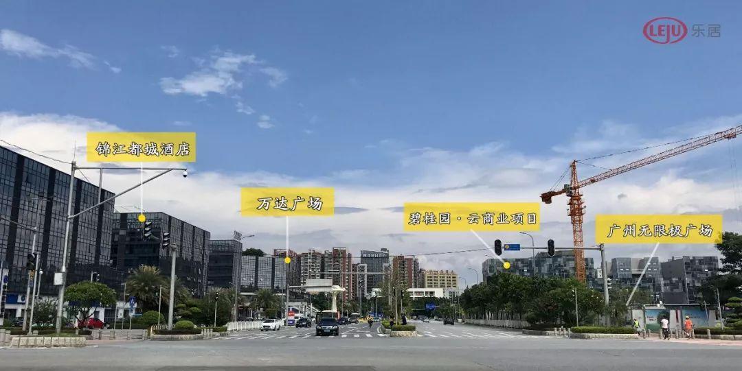 白云新城建设航拍,白云新城规划总部大厦