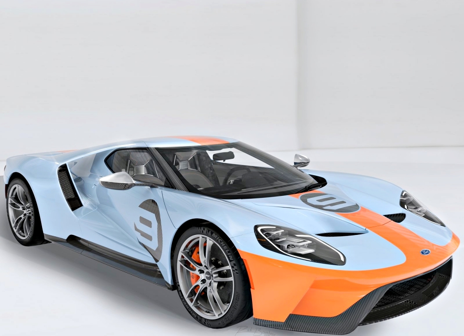 福特新款gt40图片,福特gt40限量版白色