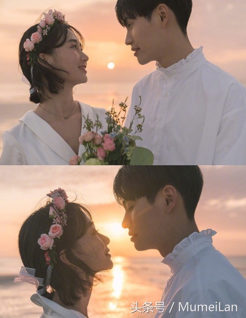 甜到炸的小清新婚纱照就该这样拍,韩式小清新可爱俏皮室内婚纱照