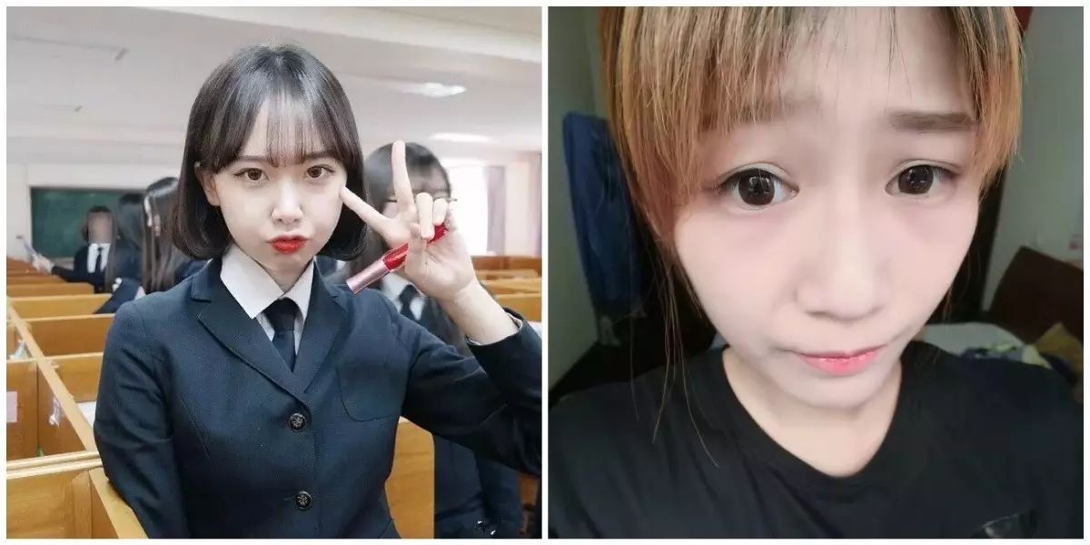 想象的发型和实际的发型对比图,发型真的很重要不同发型差距真大