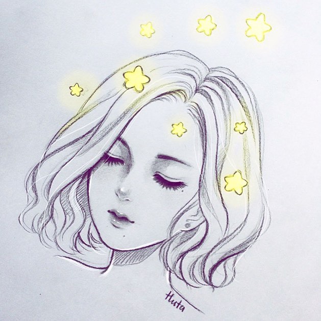 手绘chiikawa头像,素描人物头像动漫卡通手绘