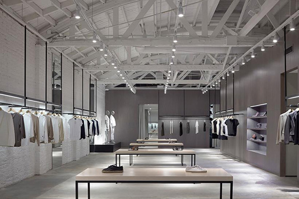 男装店装修技巧大全,轻商务男装店铺陈列效果图2019