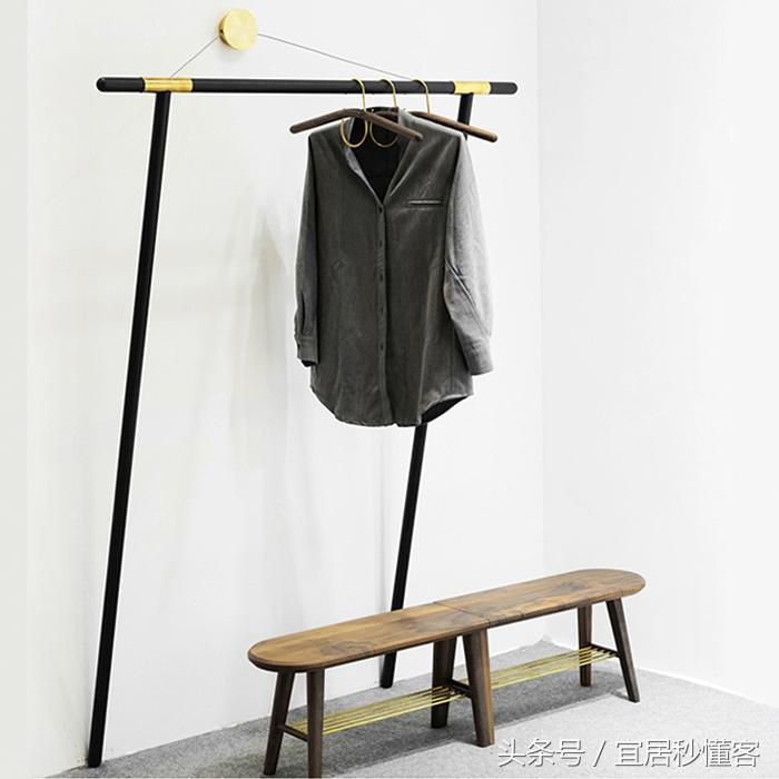 可移动衣帽架落地卧室网红款1.2米,衣帽架小户型设计