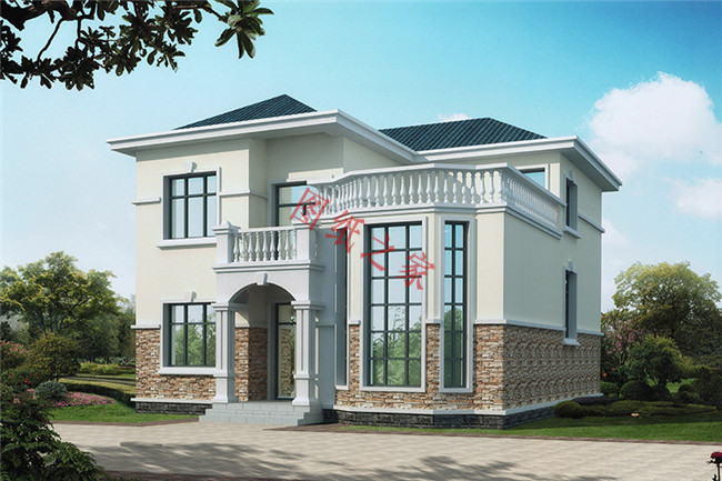50套农村两层别墅效果图,十款经典农村二层半别墅效果图