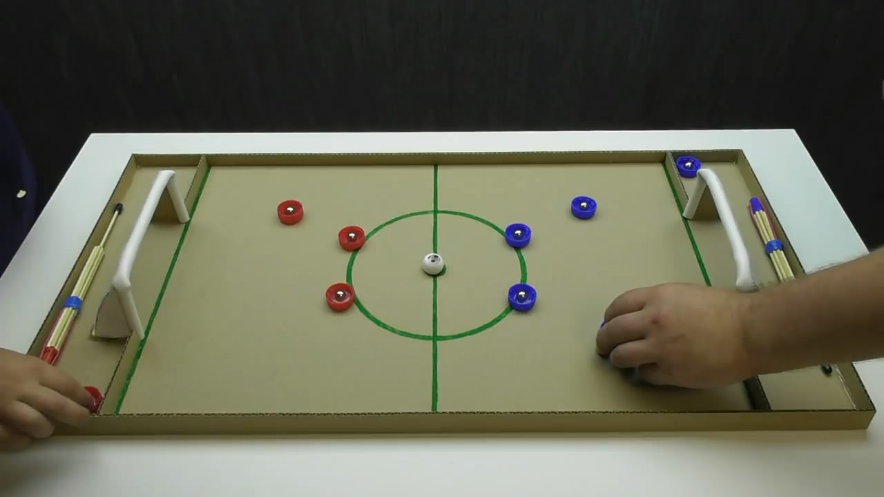 手工自制桌面游戏足球,怎么做足球桌面游戏