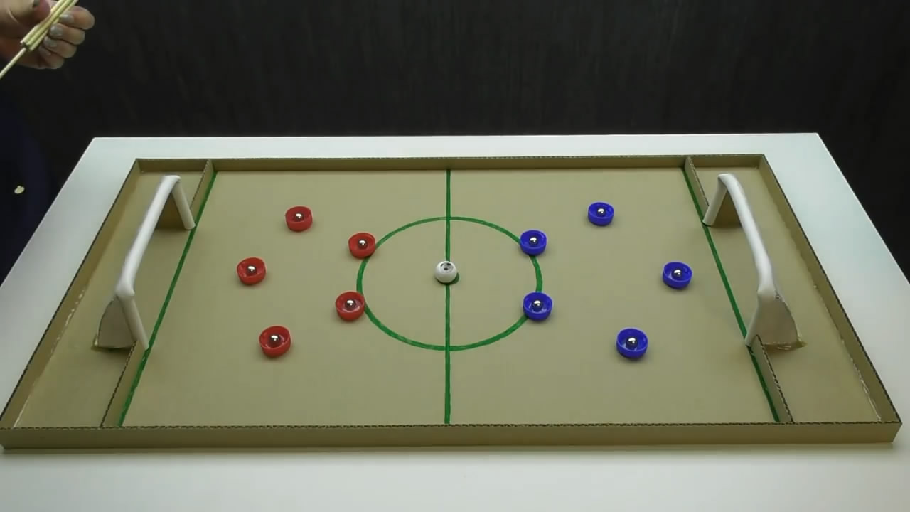 怎么做足球桌面游戏,足球游戏机手工简单易学