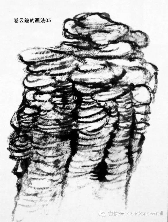 白崇然山水画山石画法合集,学院山水画山石画法