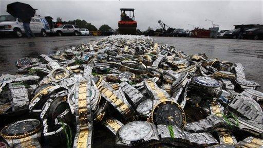 瑞士查扣劳力士,瑞士海关查获广州手表