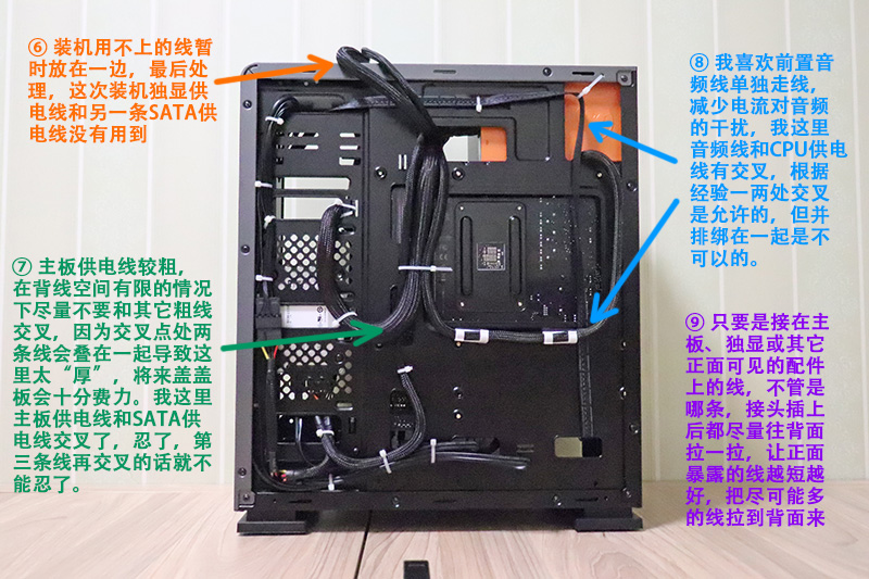 不能背走线的机箱怎么理线,台式机机箱如何理线