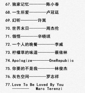 100首好听的歌原唱,100首百听不厌的歌原版
