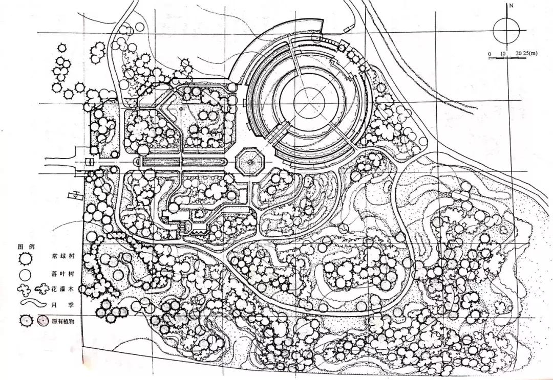 国外经典园林平面图,明清园林平面