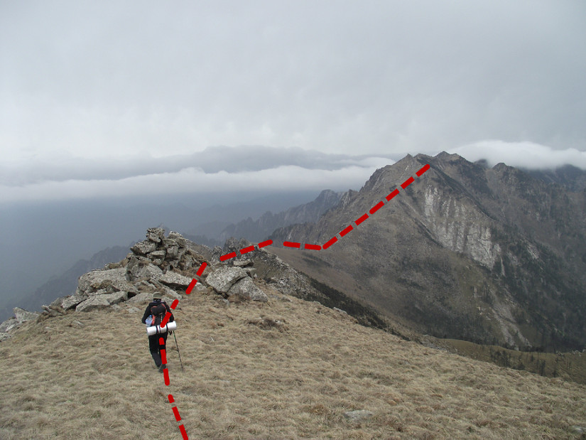 爬鹿角梁路线,鹿角梁路线图