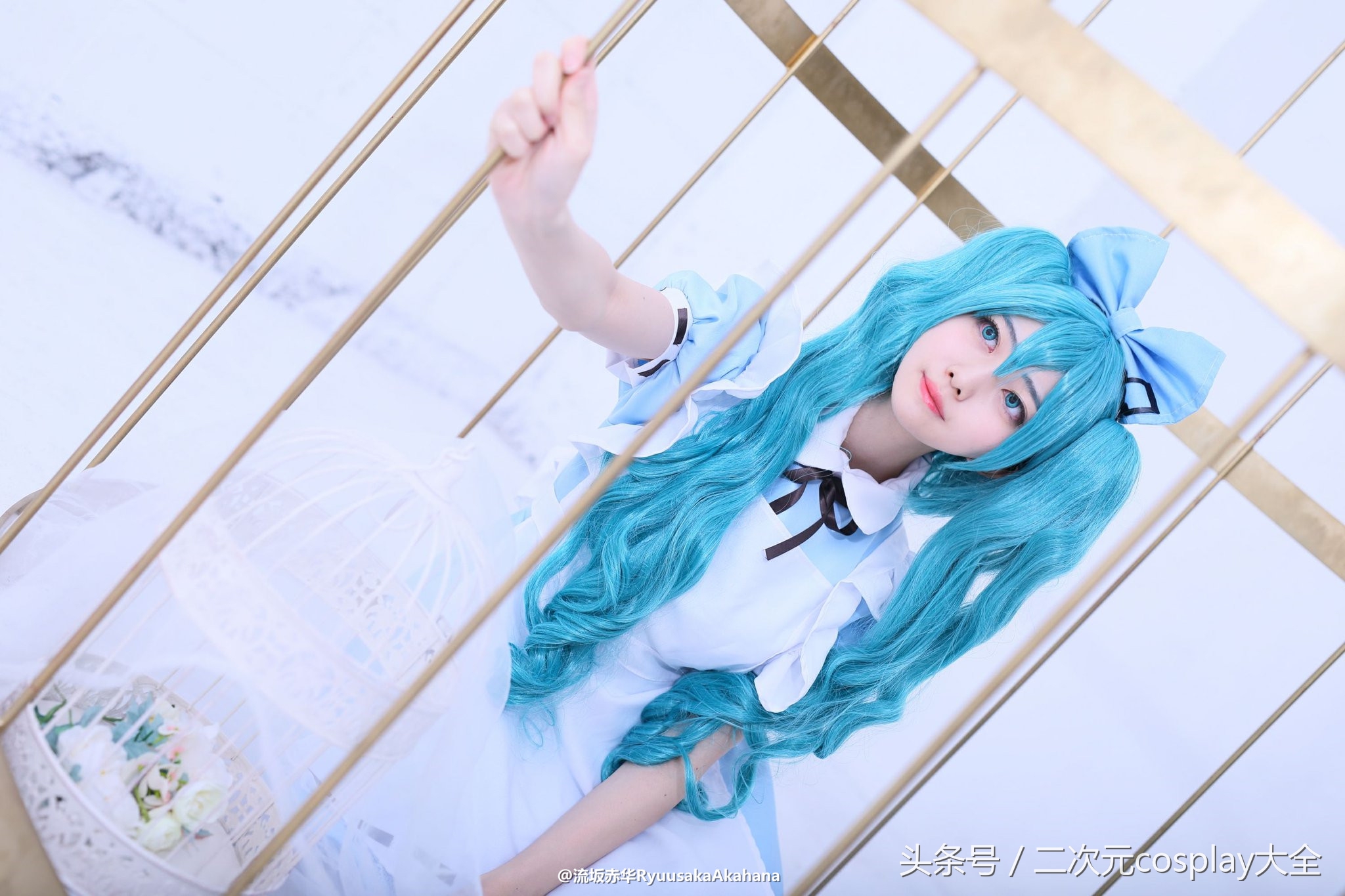 可爱初音未来cos服,初音可爱cos妆