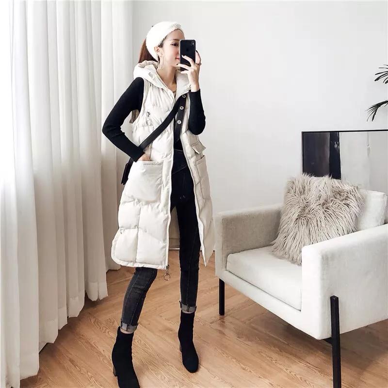 中年微胖妈妈适合的羽绒马甲,妈妈穿羽绒马甲外穿中长款