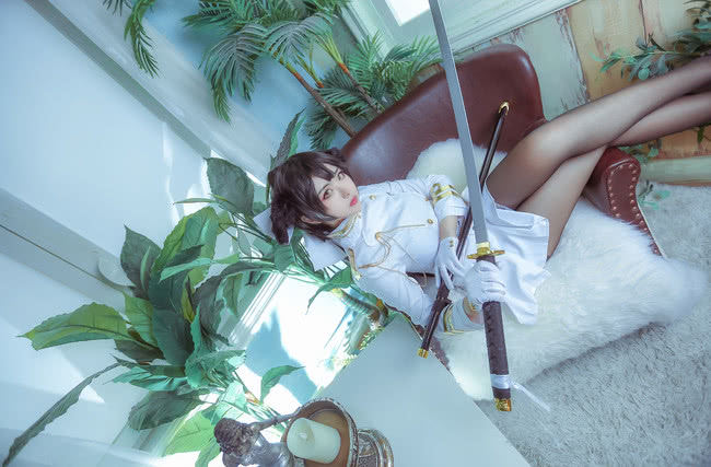 碧蓝航线獒白丝旗cos,碧蓝航线碧蓝cos