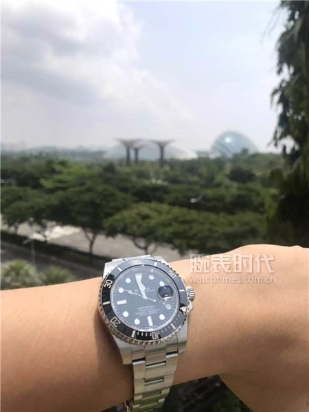 劳力士间金黑水鬼二手表价格,劳力士带日历的黑水鬼有夜光