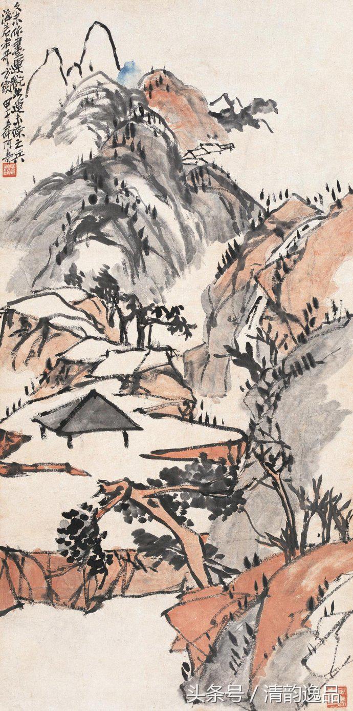 潘天寿花鸟画作品欣赏图文,潘天寿花鸟真迹一百幅大赏