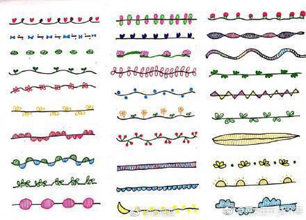 小报花边简单漂亮简笔画,好看的花边怎么画简笔画