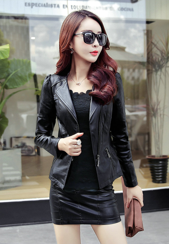 大版皮衣夹克穿搭,夹克皮衣高级穿搭