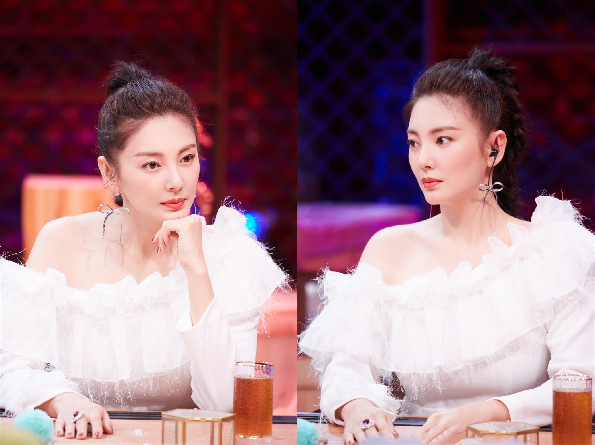 张雨绮甜美风绿色裙子,张雨绮同款粉色连衣裙