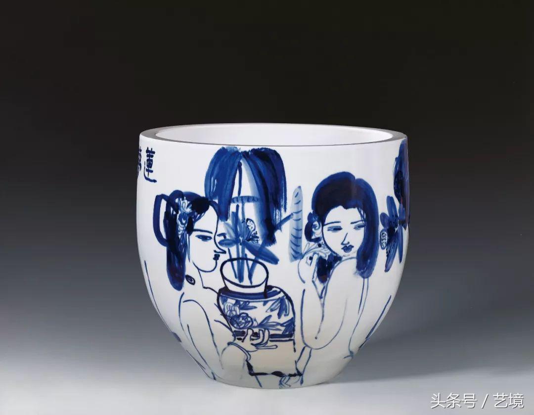 古涧一枝梅原文,梅兰竹菊手绘釉上彩瓷板画