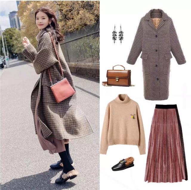 格子大衣和毛衣怎么搭配,格子大衣内搭什么颜色的毛衣好