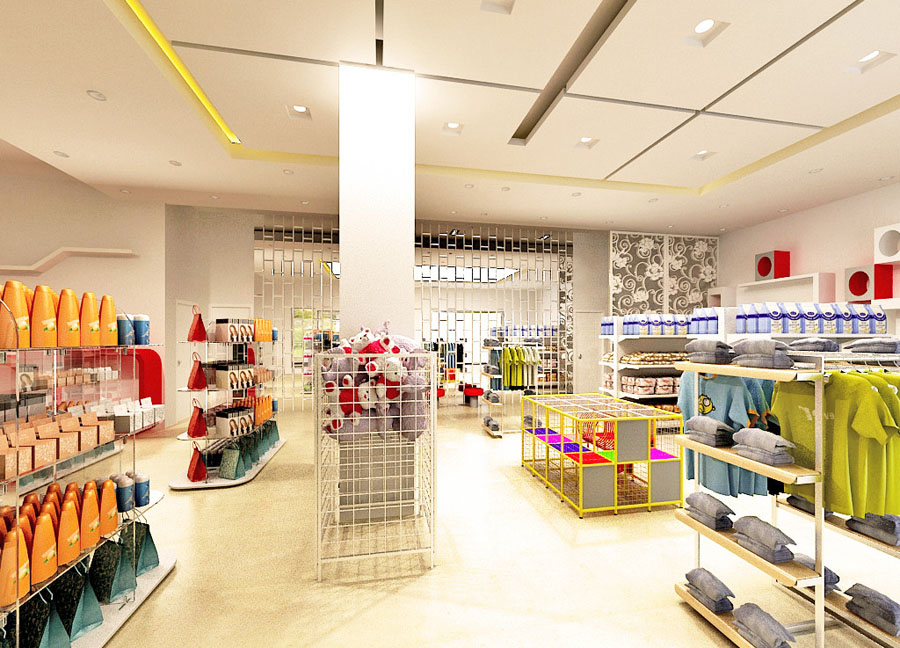 儿童服装店面设计装修效果图,儿童服装专卖店