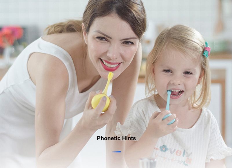 360度无死角电动牙刷儿童,360度纳米儿童牙刷旋转式无死角