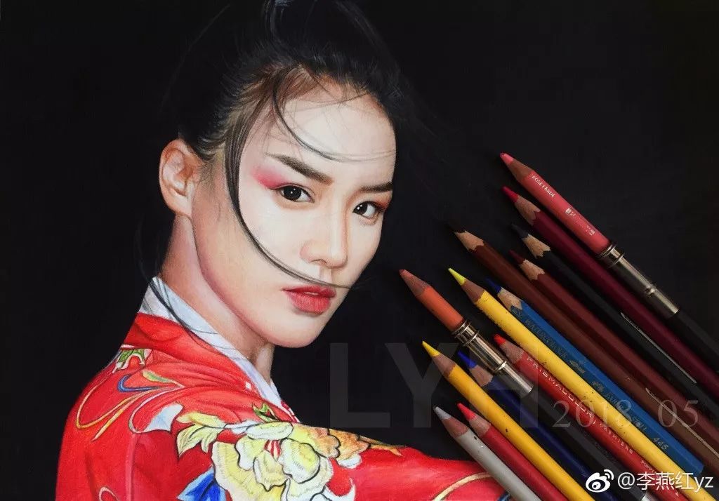 蔡徐坤的蓝玫瑰彩铅简笔画,彩铅画蔡徐坤蓝玫瑰