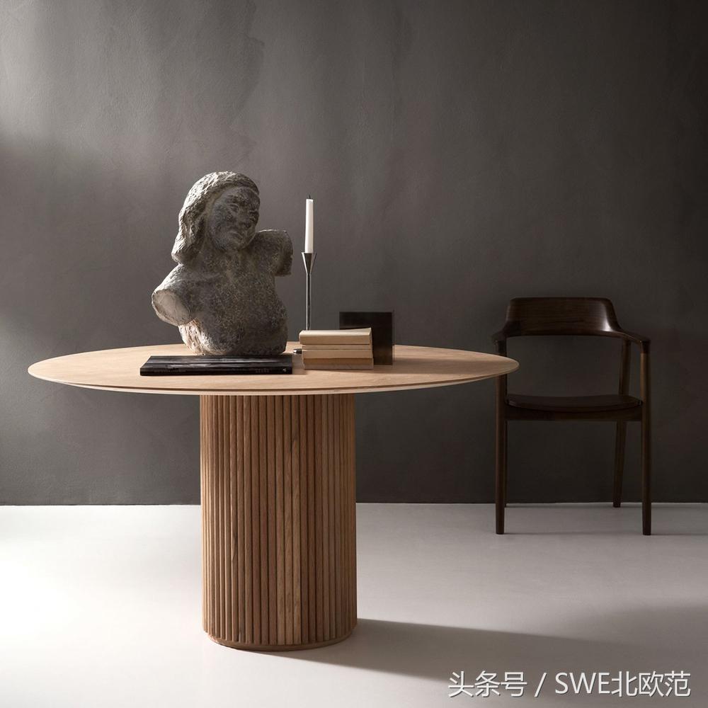 2.7米宽的餐厅怎么放圆餐桌,北欧实木圆餐桌