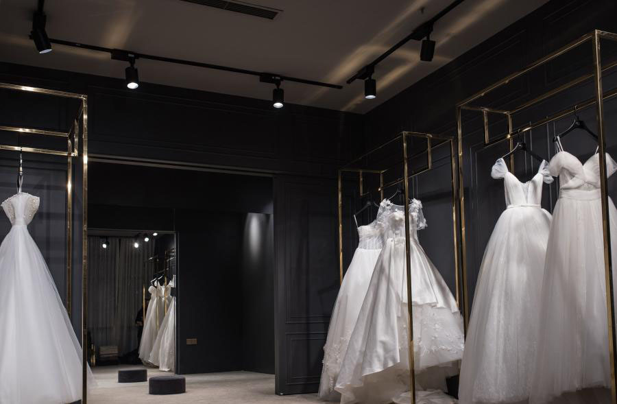 婚纱店专卖店设计效果图,婚纱店铺设计效果图