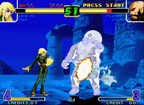 拳皇当年最神仙打架的版本，曾一度超越拳皇97，堪称小学生的最爱