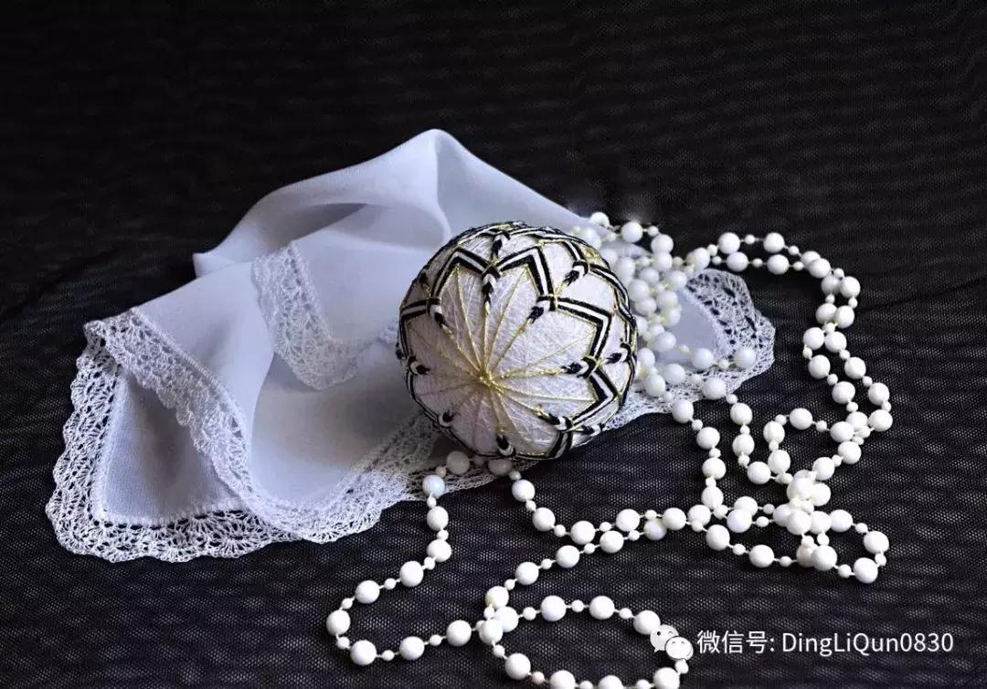 球刺绣教程,手鞠球刺绣