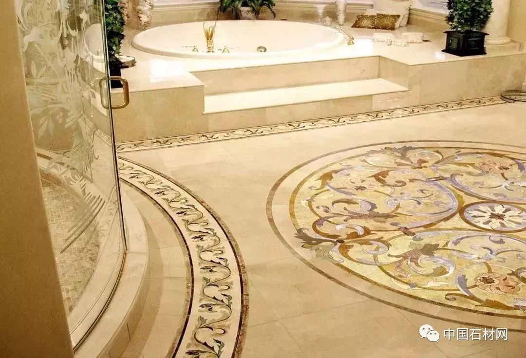 中式别墅石材水刀拼花图册,顶级石材水刀拼花