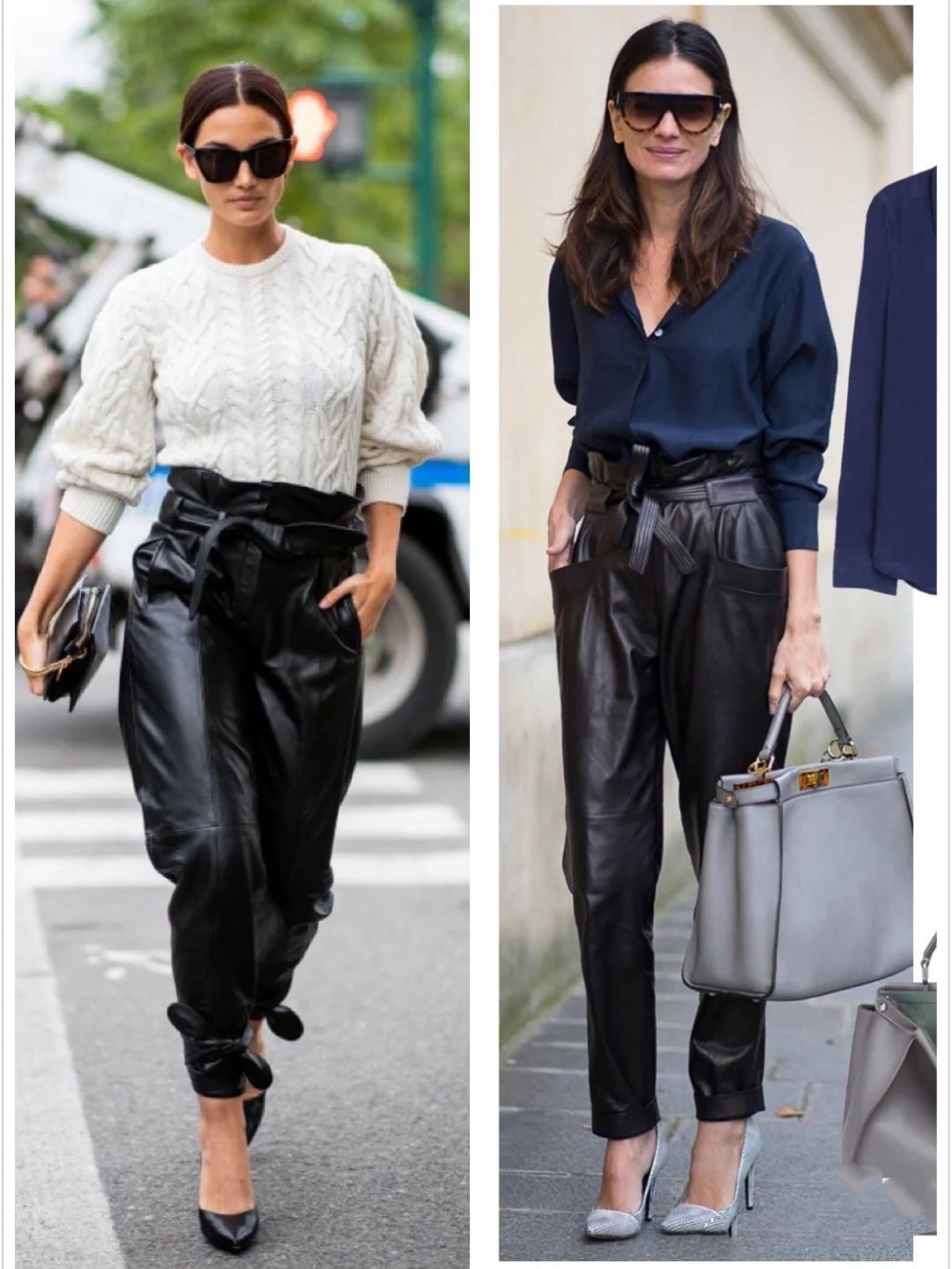 紧身皮裤的时尚穿搭,紧身皮裤时尚穿搭