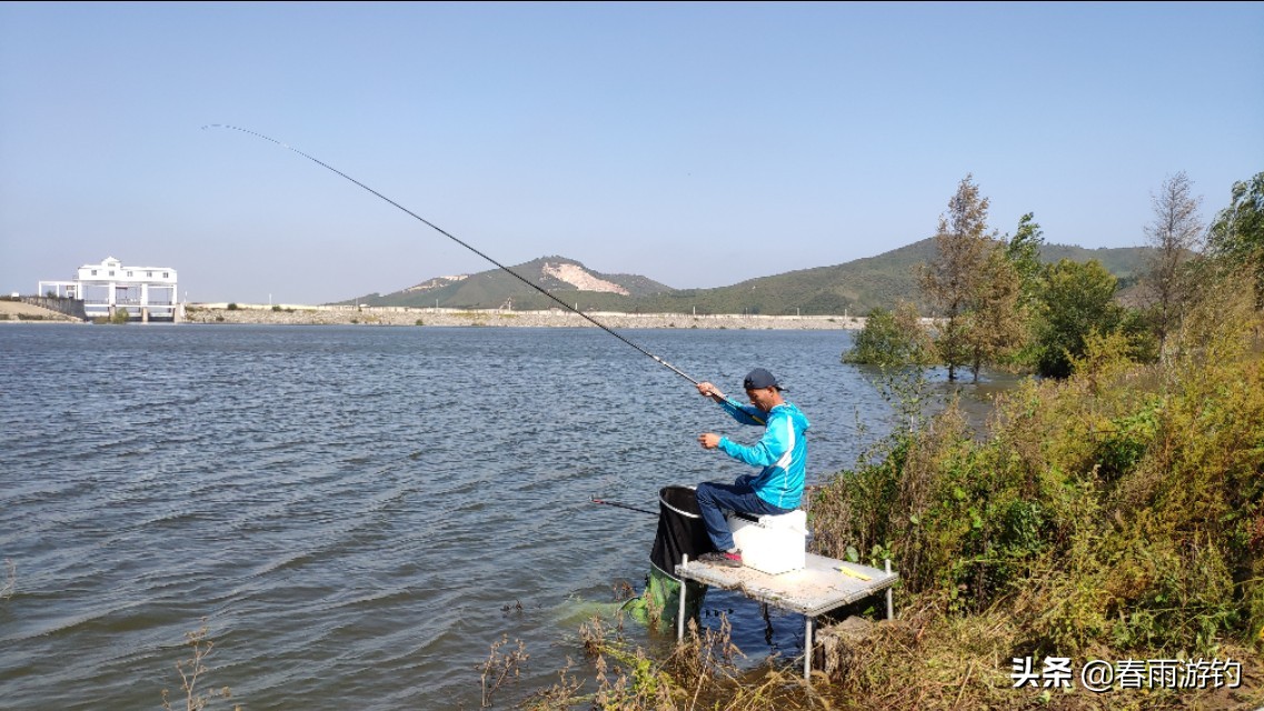 走水无漂竿稍钓法,看竿尖无漂钓法