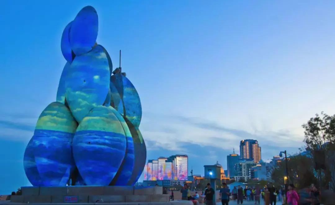 崂山春景美不胜收,崂山夜景金鼎