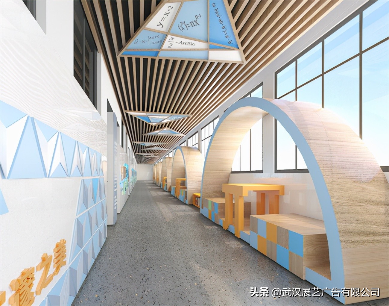 小学校园走廊设计效果图,高考教室走廊布置设计