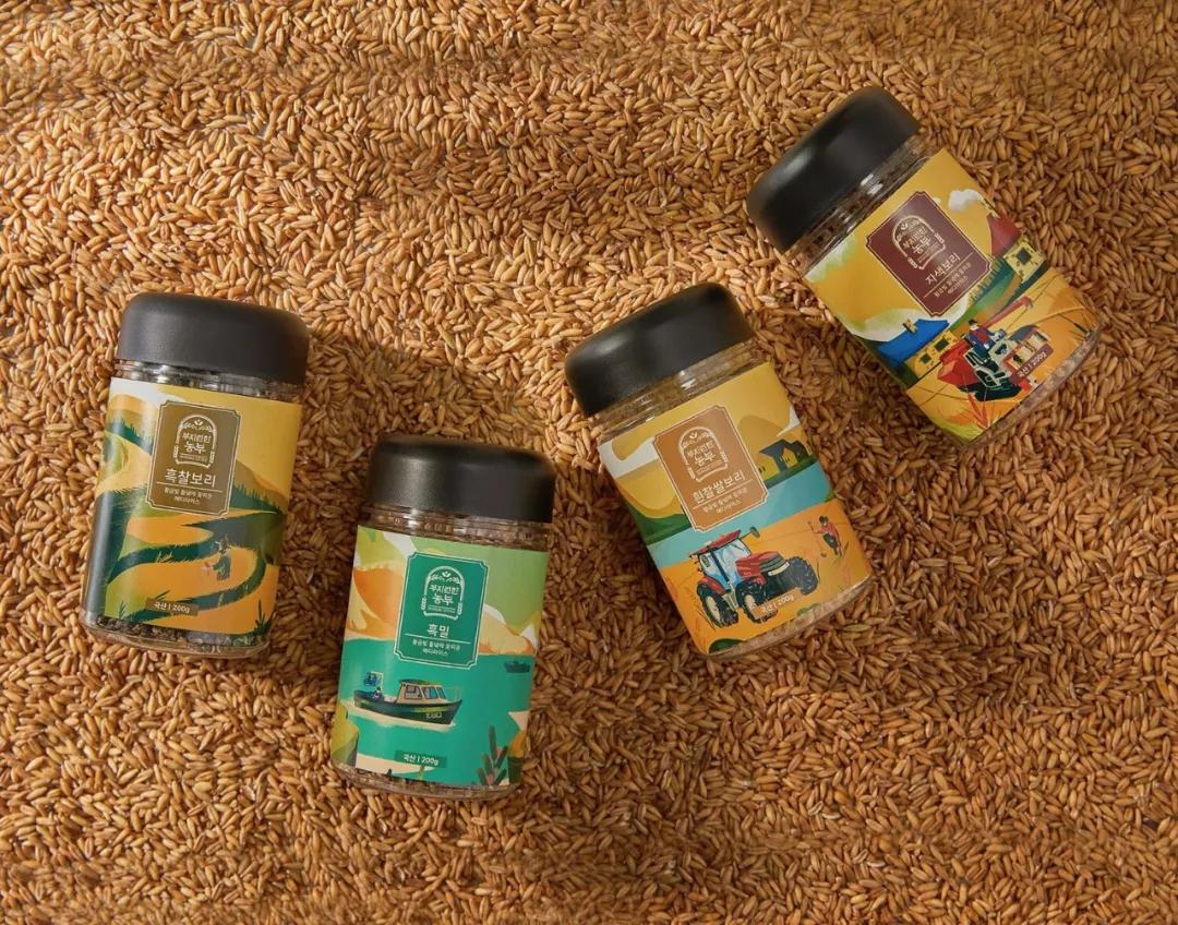 大米包装创新插画,最漂亮的大米包装设计