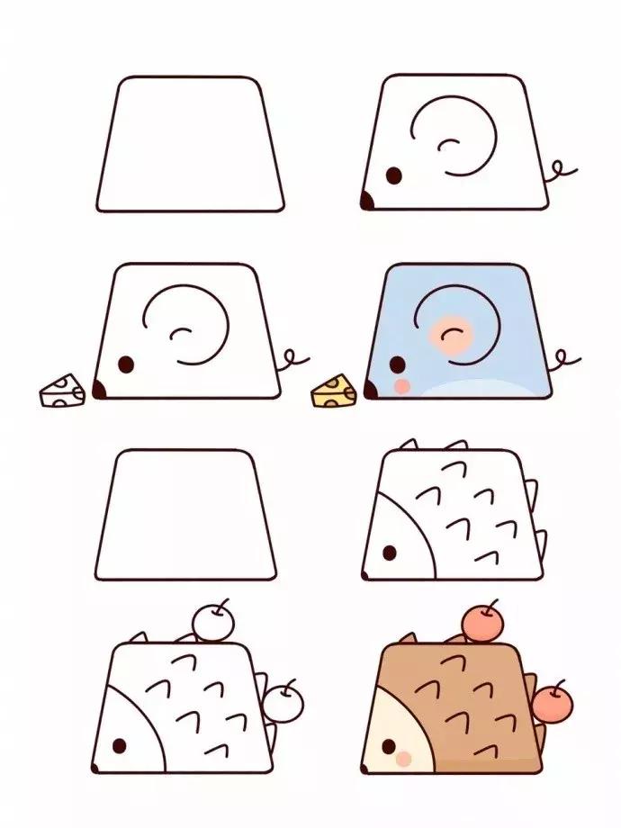 简笔画笔画小动物,简笔画大全小动物简笔画