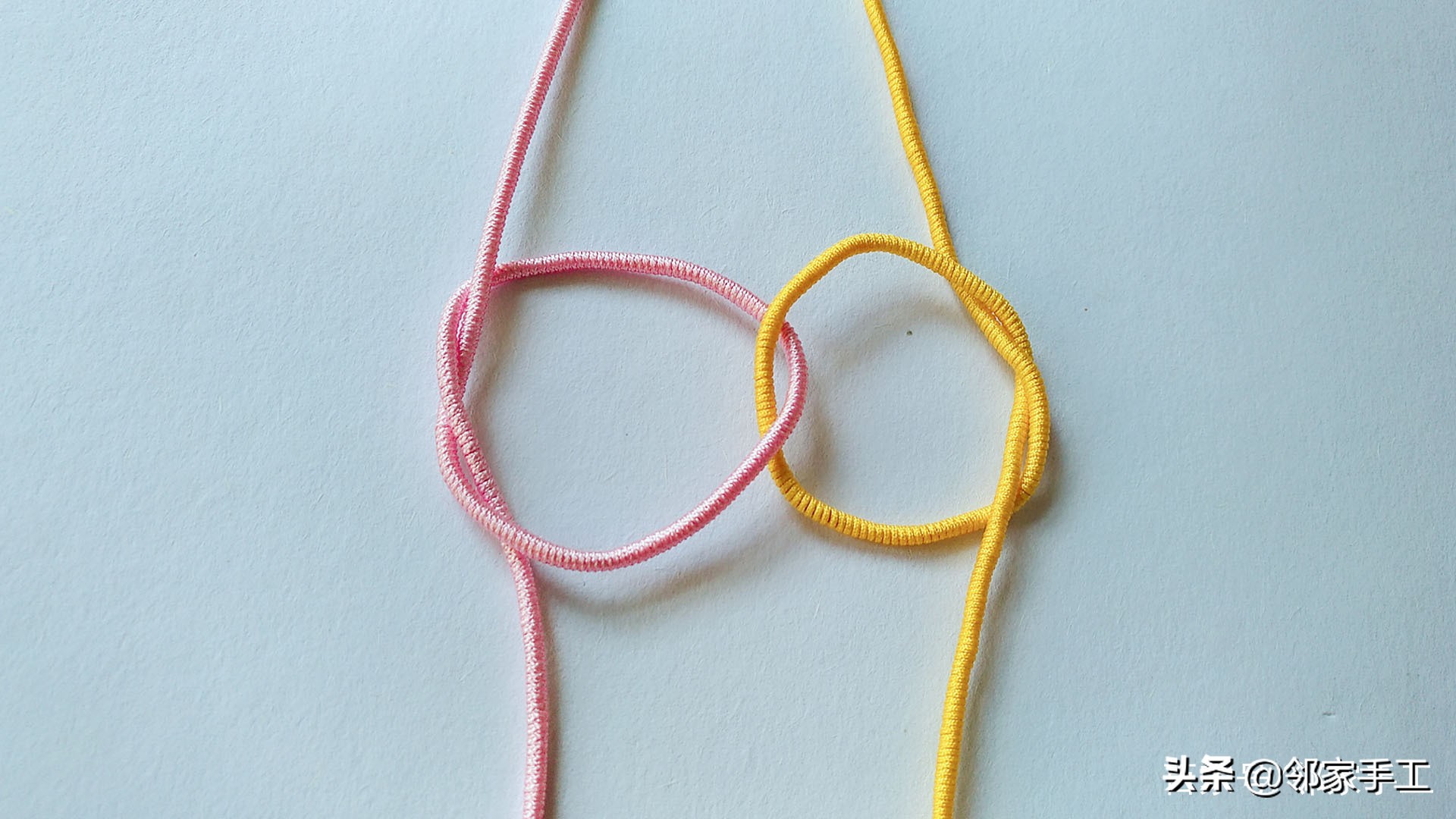 同心结曼陀罗结编法教程慢动作,曼陀罗同心结手绳半成品