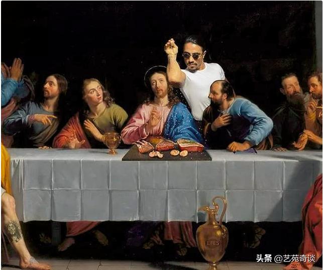 用自己的嘴恶搞世界名画,世界名画搞怪版100幅