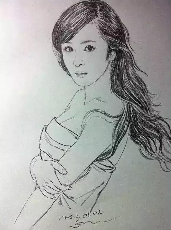 人物速写肖像画,速写是看一眼就能画出来的吗